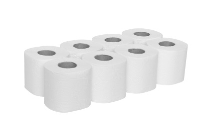 WC Papier 3-lagig, weiß, 100% Zellstoff