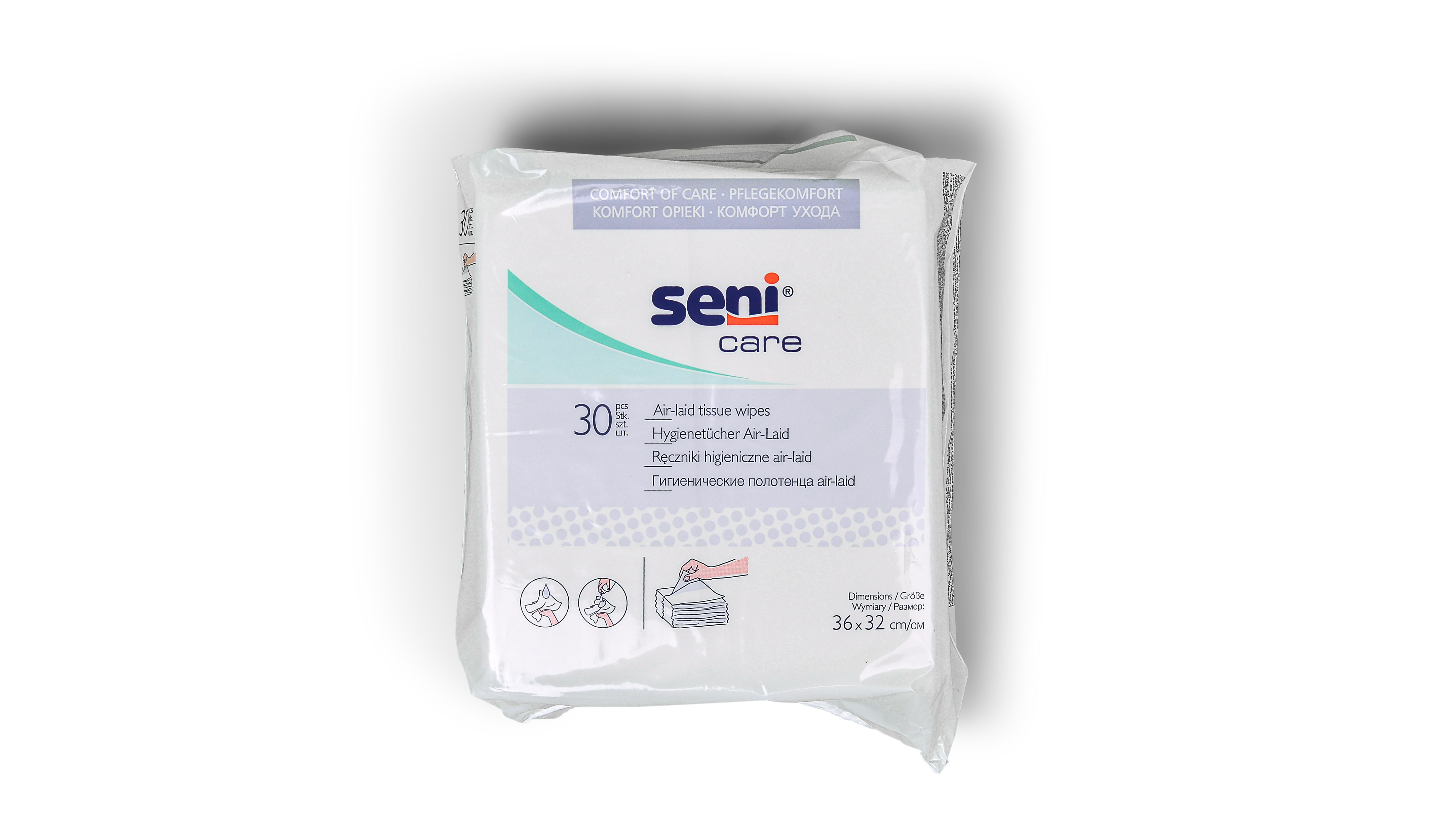 Seni Care Air-Laid Wischtücher 30 Stk. (24 Pkg. pro Karton)