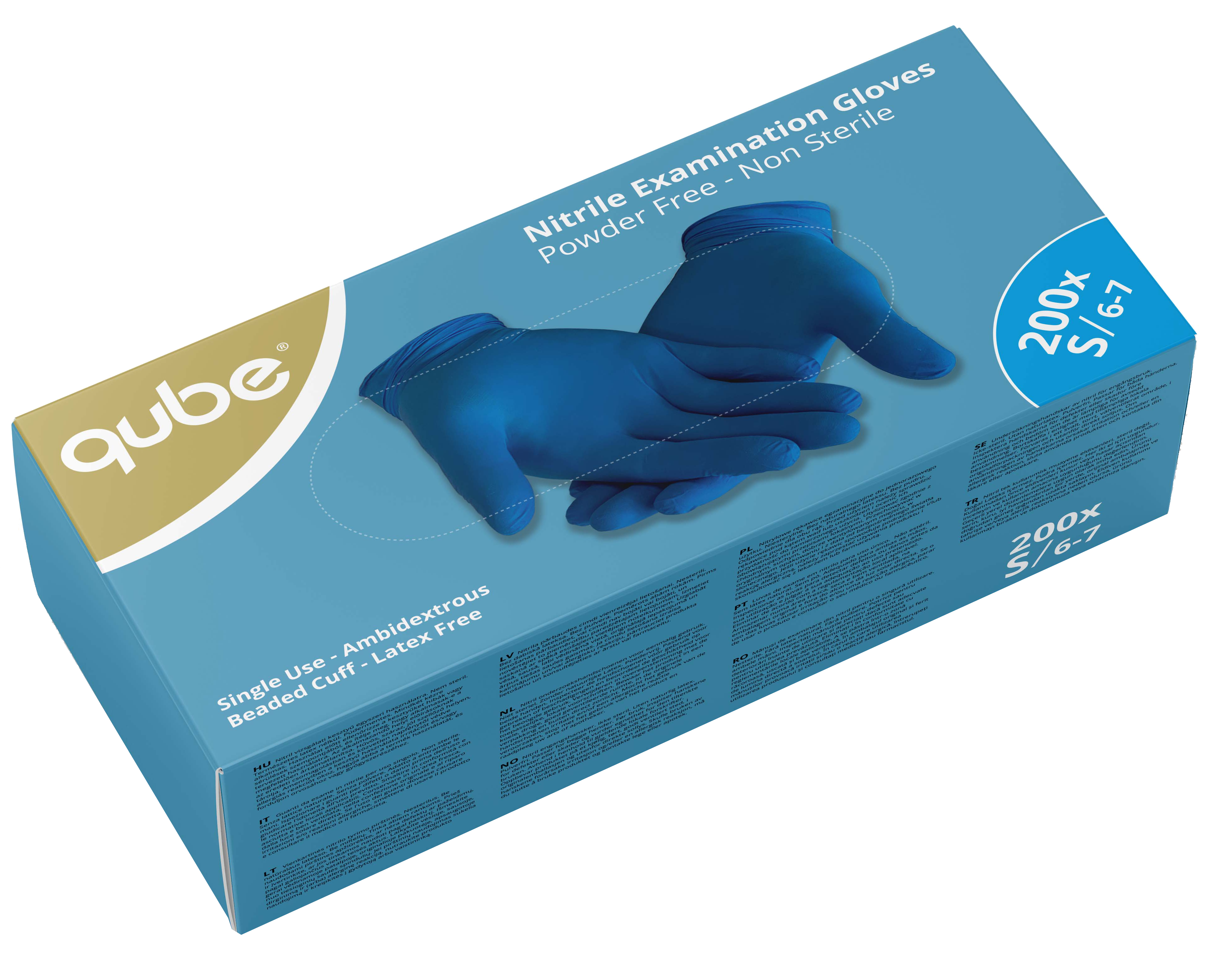 Qube  Nitril Handschuhe blau - 200 Stück / Pkg. 