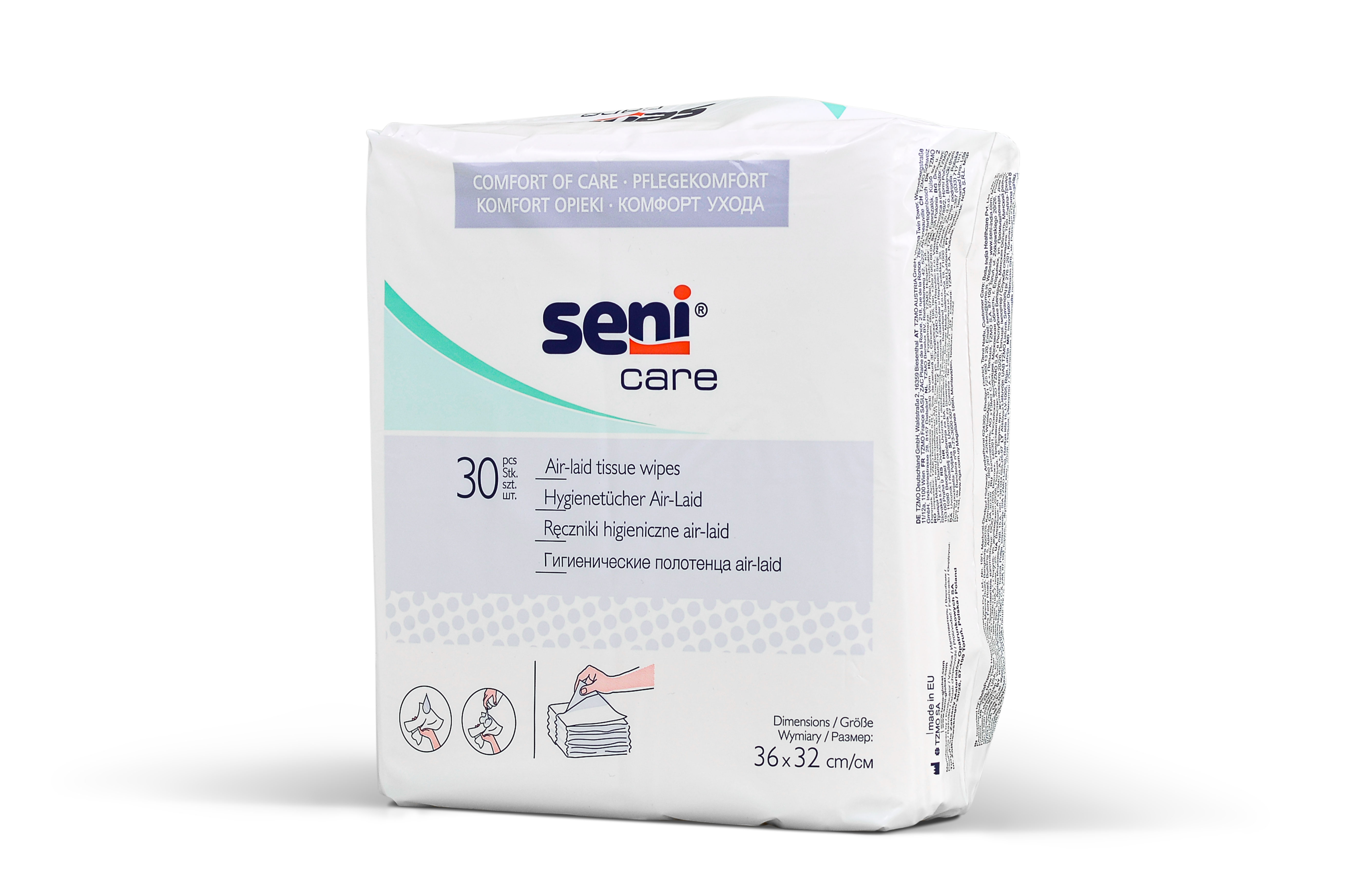 Seni Care Air-Laid Wischtücher 30 Stk. (24 Pkg. pro Karton)