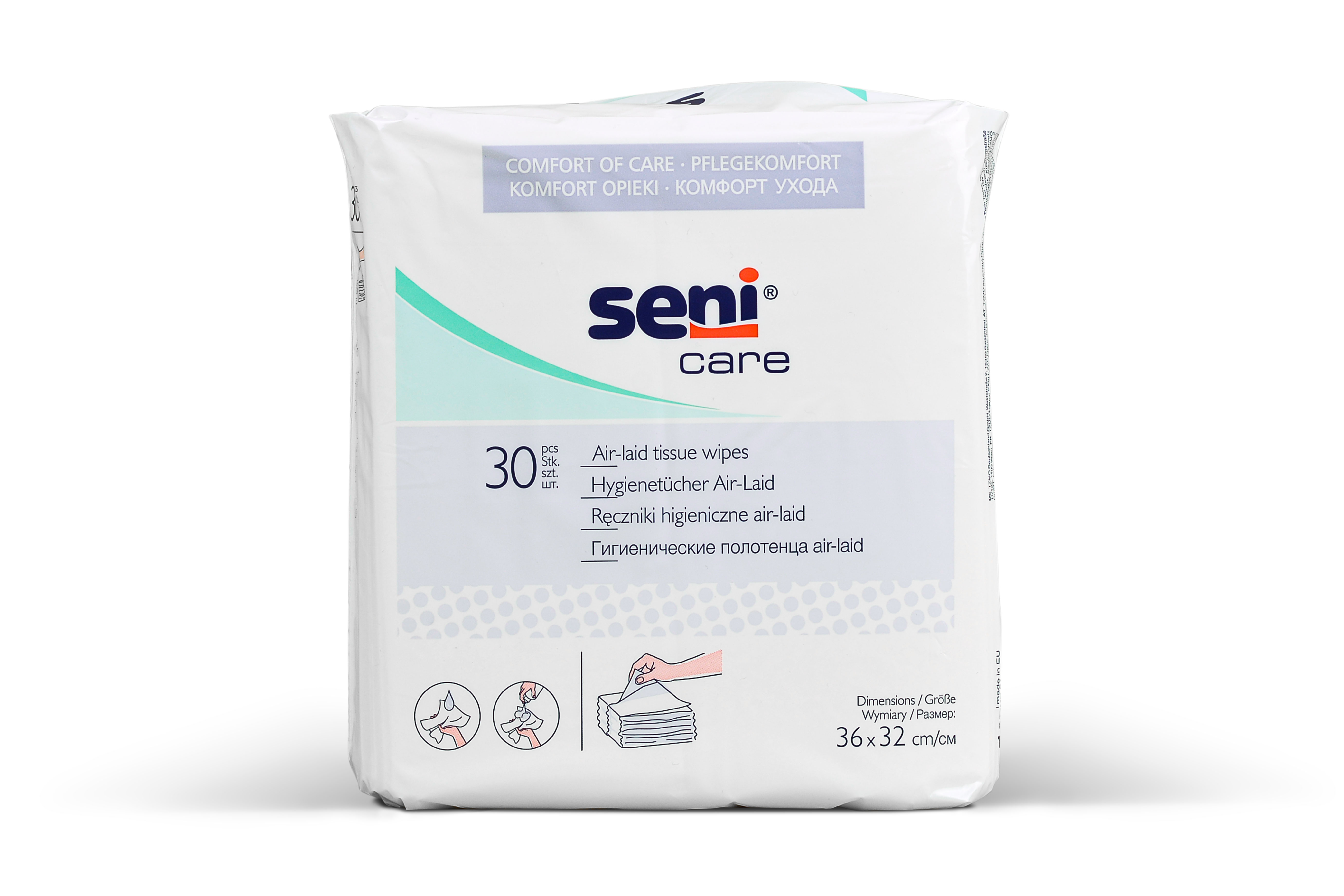 Seni Care Air-Laid Wischtücher 30 Stk. (24 Pkg. pro Karton)