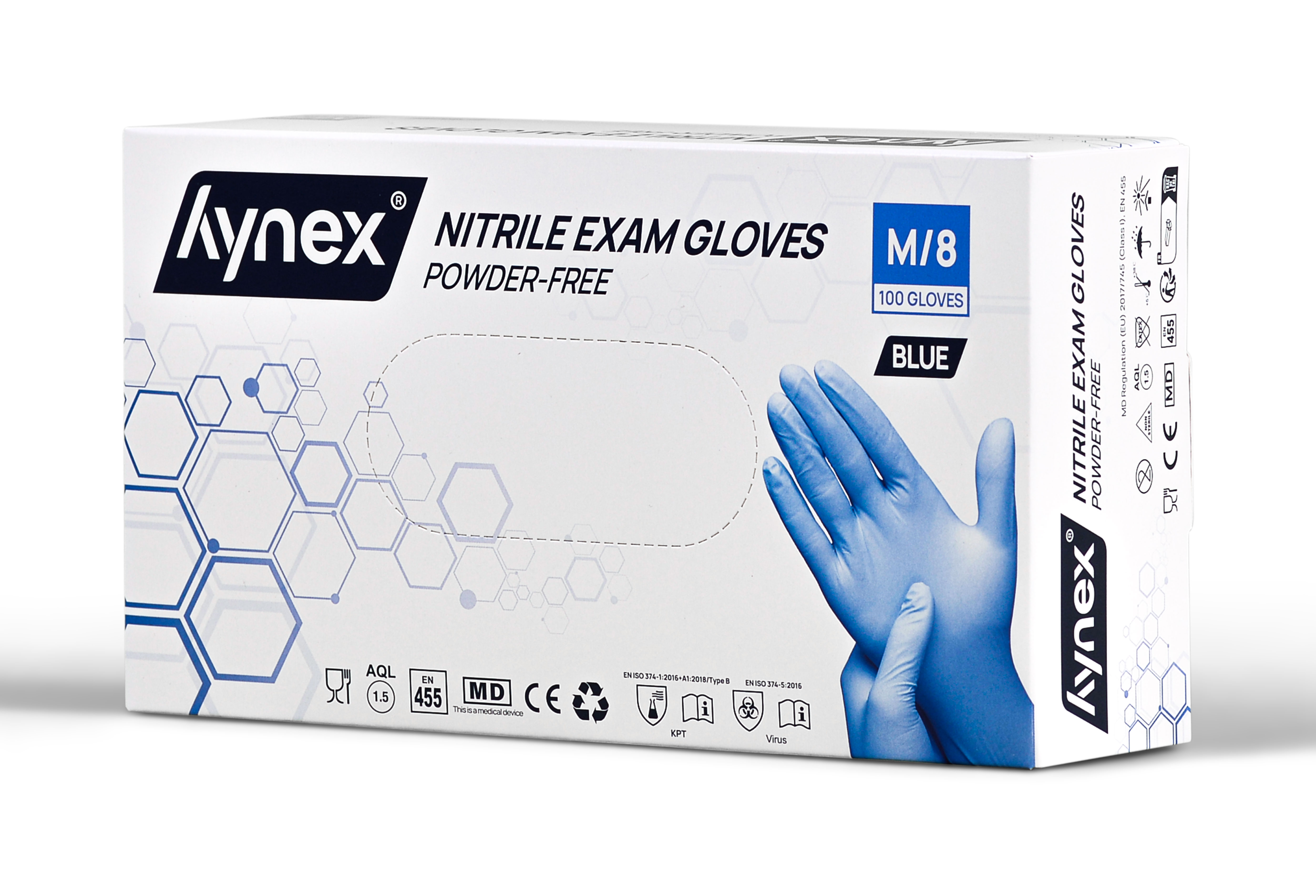 Hynex Nitril Handschuhe blau, 3,5gr MD