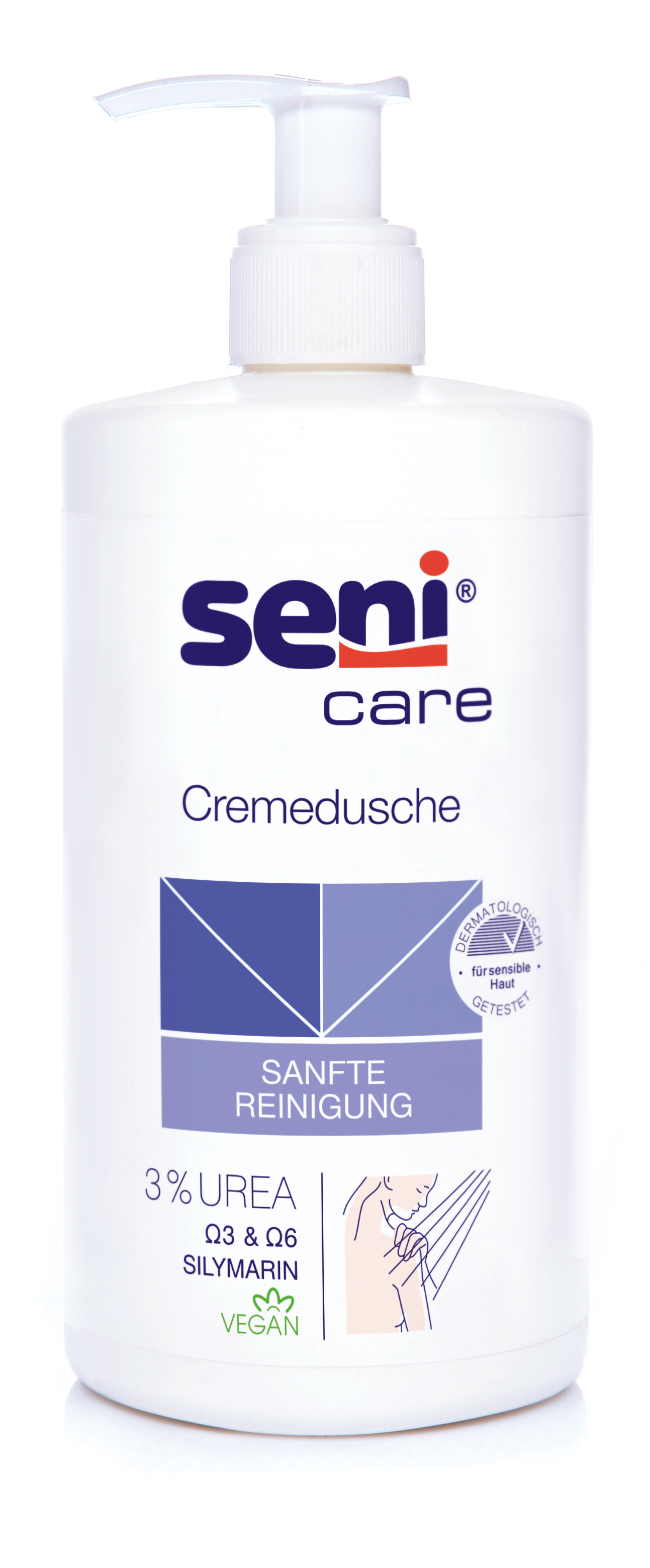 Seni Care Cremedusche mit 3% Urea, 500 ml (12 Stk. pro Karton)